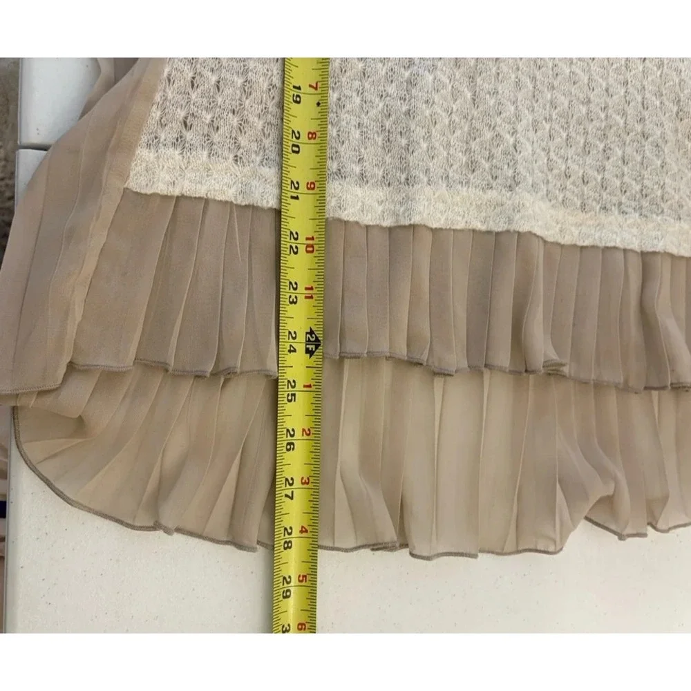 Anthropologie a'reve Sweater Womens M Soft Romantic Fairy Ethereal Feminine Lace - Picture 6 of 8